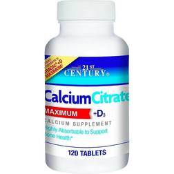 21st Century Calcium Citrate Maximum + D3 120 Stk.