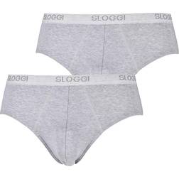 Sloggi Basic Midi Briefs 2-pack - Grey Melange