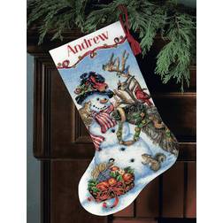 Dimensions Dimensions Gold Collection Counted Cross Stitch Kit 16" Long-Snowman Gathering Stocking (18 Count)