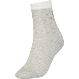 Calvin Klein Crystal Logo Crew Socks - Light Grey Melange