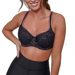 Pour Moi Energy Reach Underwired Lightly Padded Sports Bra - Black Lace