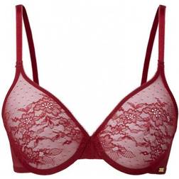 Gossard Glossies Lace Moulded Bra - Bordeaux