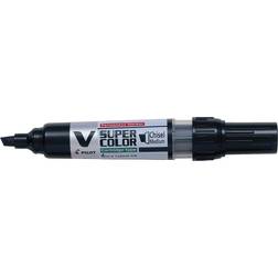 Pilot V Super Color Marker Chisel Medium 10-pack Black