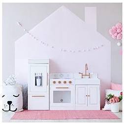 Teamson Kids Little Chef Paris Modern Play Kitchen White Rose Gold