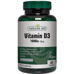 Natures Aid Vitamin D3 1000iu 60 st