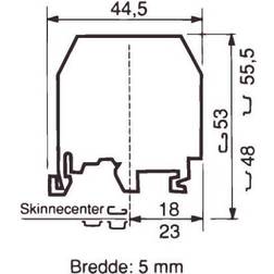 ABB Gennemgangsklemme Ma2,5/5 Grå