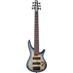 Ibanez SR606E SR Standard Electric Bass Guitar, Cosmic Blue Starburst Flat