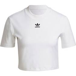 adidas Women's Originals Adicolor Essentials Rib Crop Top - White