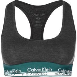 Calvin Klein Modern Cotton Bralette - Charcoal Heather/Topaz Gemstone