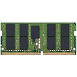 Kingston DDR4 module 32 GB SO-DIMM 260-pin 3200 MHz PC4-25600 unbufferedDDR4-module van 32 GB, SO-DIMM met 260 pinnen, een snelheid van 3200 MHz PC4-25600 en ongebufferd