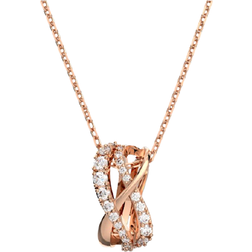 Swarovski Twist Necklace - Rose Gold/Transparent