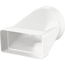 Duka Overgang fra fladkanal 110x55 mm til Ø100 mm rør