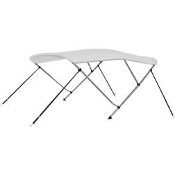 vidaXL Bimini di Prua con Tendalino a 3 Archi Bianco 183x196x137 cm