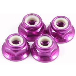 Fastrax M4 Pink Flanged Locknuts 4Pcs