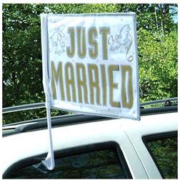 Amscan Flag 'Just Married' til bilrude