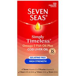 Seven Seas Cod Liver Oil High Strength Gelatine Free Capsules 120 pcs