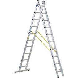 Zarges D-Rung Combination Ladder 2-Part 2 x 10 Rungs