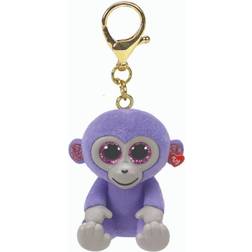 TY Porte-clés en peluche Mini Boos Clip Grapes Le singe Rose