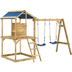 vidaXL set da gioco da esterno in legno di pino impregnato Bambini & famiglia Console, giochi & giocattoli