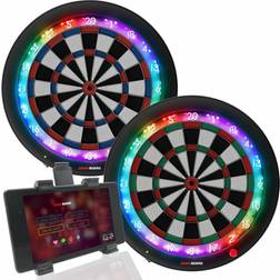 elektronisk darttavla 3s60 cm blå/röd 4-delad