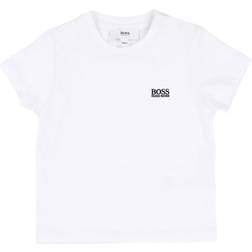 HUGO BOSS Kid's T-shirt with Embroidered Logo - White (J05P01)