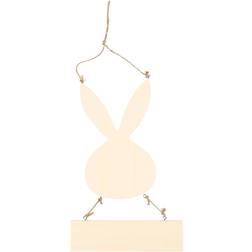 Creativ Company Hare med skilt, H: 29,5 cm, B: 19,2 cm, 1 stk