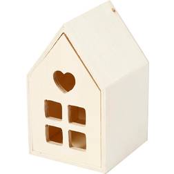 Creativ Company Hus med skuffe, H: 10,8 cm, dybde 6,8 cm, 1 stk