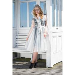 Vervaco **UK Hand Made To Order** Classic 1940s Style "Romantica Full Skirted Rain Mac" Natural Semi-Trans
