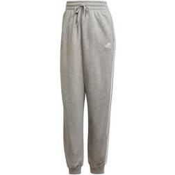 adidas Women's Essentials Studio Lounge 3-Stripes Joggers - Medium Grey Heather/White