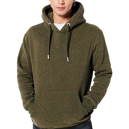 Superdry Vintage Logo Embroidered Hoodie - Olive Green Mottled