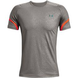 Under Armour Rush HeatGear 2.0 Emboss Short Sleeve Top Men - Concrete/Black