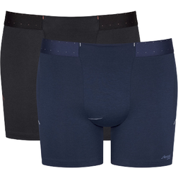 Sloggi Men Made Boxer Shorts 2-pack - Blue/Black