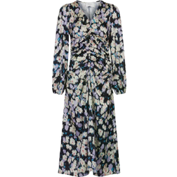 Neo Noir Jess Graphic Botanic Dress - Lavander