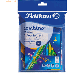 Pelikan Combino 12 Buntstifte + Malblock