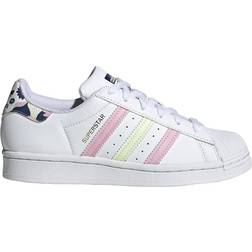 Adidas Junior Superstar - Cloud White/Almost Lime/True Pink