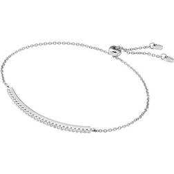 Michael Kors Premium Pave Bar Toggle Bracelet - Silver/Transparent