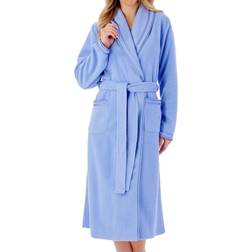 Slenderella 46" Polar Fleece Shawl Collar Wrap - Light Blue