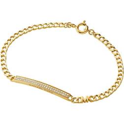 Michael Kors Precious Pavé Plaque Curb Link Bracelet - Gold/Transparent