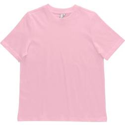 Little Pieces LpRia S/S Fold Up Solid Tee - Roseate Spoonbill