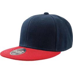 Atlantis Snap Back Flat Visor 6 Panel Cap 2-pack - Navy/Red