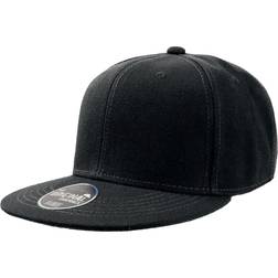 Atlantis Snap Back Flat Visor 6 Panel Cap 2-pack - Black