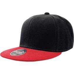 Atlantis Snap Back Flat Visor 6 Panel Cap 2-pack - Black/Red