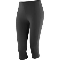 Spiro Softex Capri Sports Leggings Women - Black