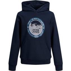 Jack & Jones Boy's Kangaroo Pocket Hoodie - Blue/Navy Blazer (12195140)