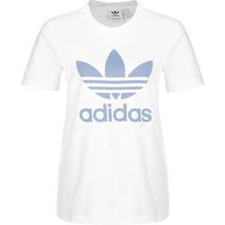 Adidas Women's Trefoil T-shirt - White/Clear Sky