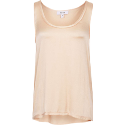 Reiss Riley Silk Front Vest - Nude