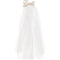 PartyDeco Diadem Med Slöja Bride