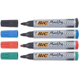 Bic Marking 2000 Permanent Marker Bullet Tip 1.7mm Assorted Colours 4-pack