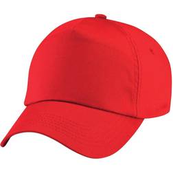 Beechfield Unisex Plain Original 5 Panel Baseball Cap 2-pack - Bright Red