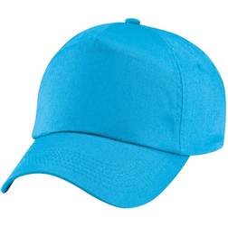 Beechfield Unisex Plain Original 5 Panel Baseball Cap 2-pack - Surf Blue